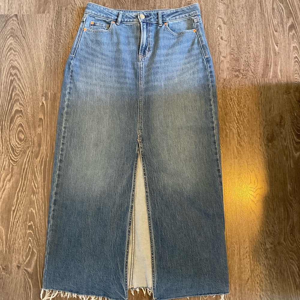 Maxi Blue Denim Skirt